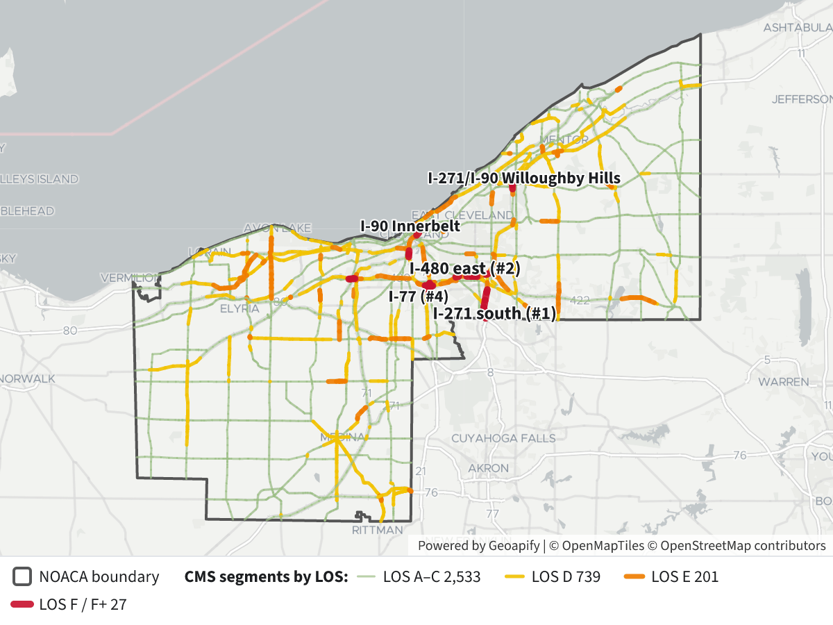 NOACA Corridor Level of Service